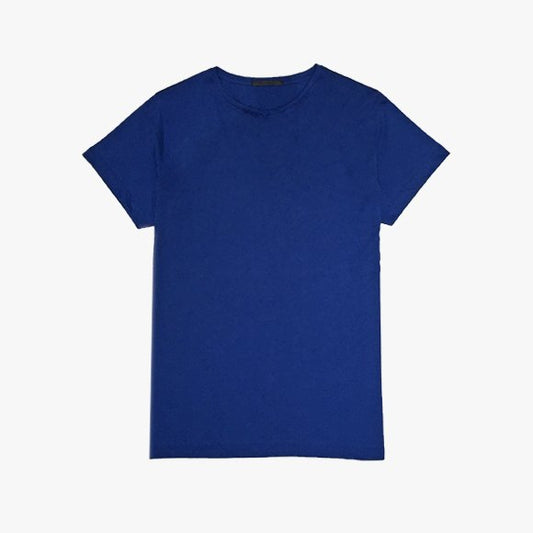 Pima Cotton Crew Neck T-Shirt in Blue