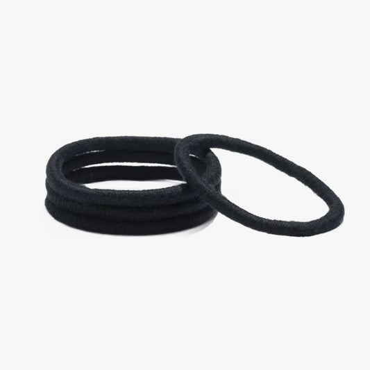 Plastic-Free Round Mondo Hair Ties in Black