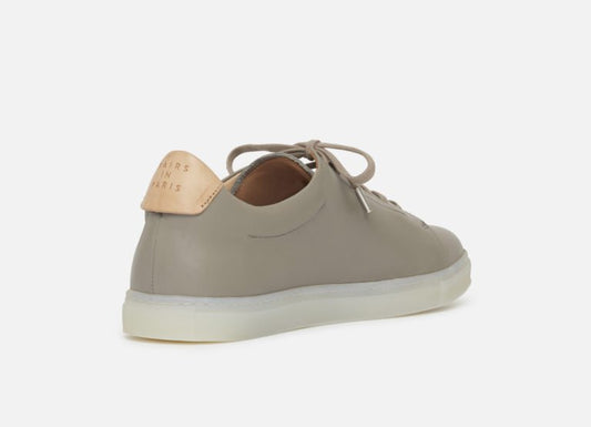 Grey Leather Sneakers