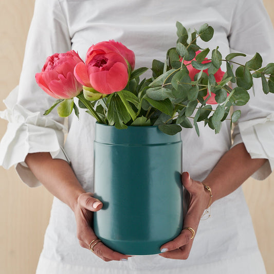 Matt Teal Ceramic Vase