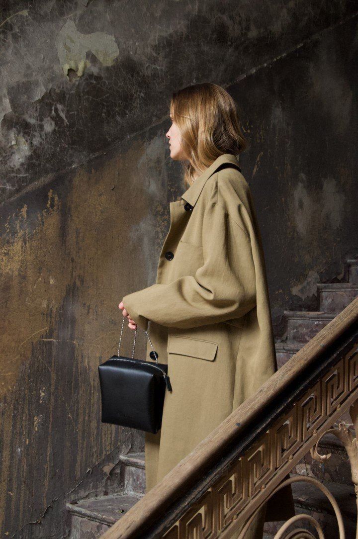 Water Resistant Leather Cubist Bag