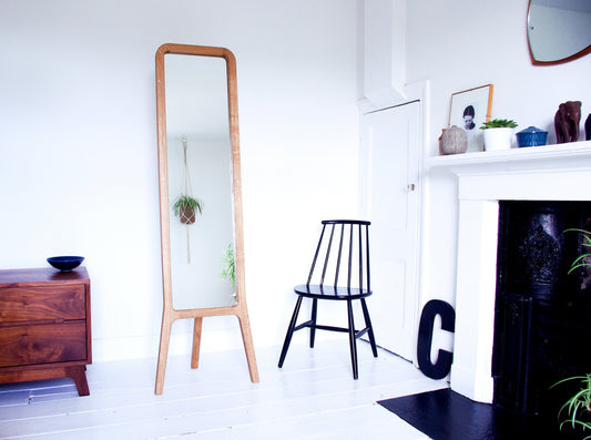 Free Standing Walnut R-Mirror