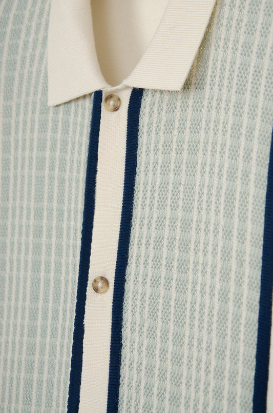 Knitted Patterned Merino Shirt