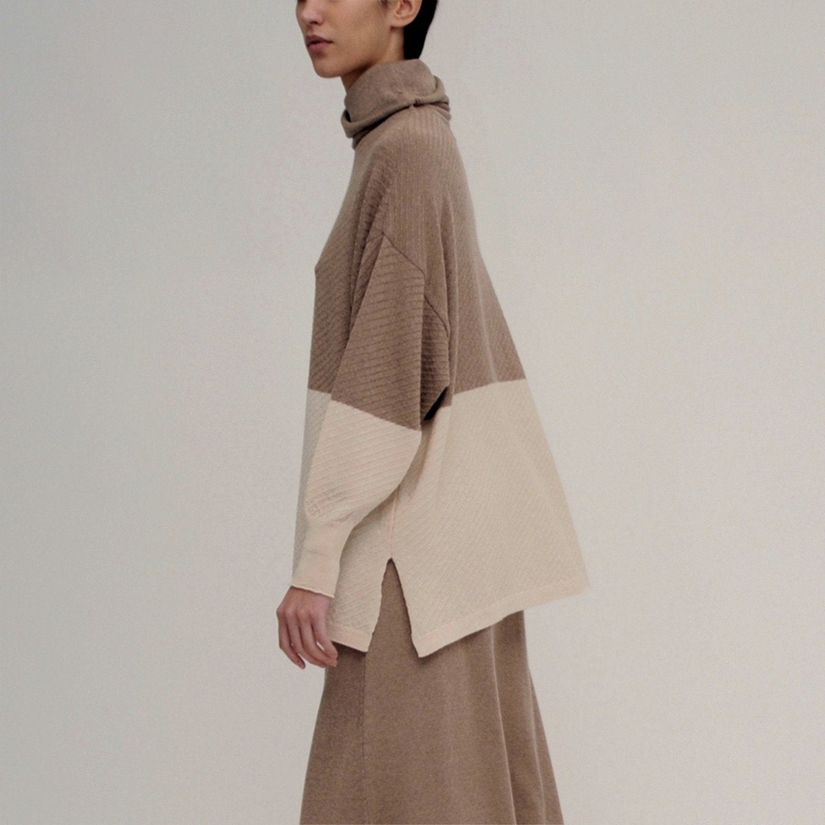 Alondra Two-Tone Merino Sweater