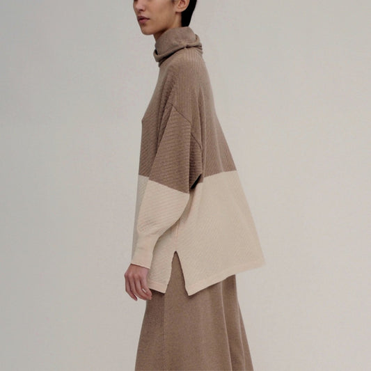 Alondra Two-Tone Merino Sweater