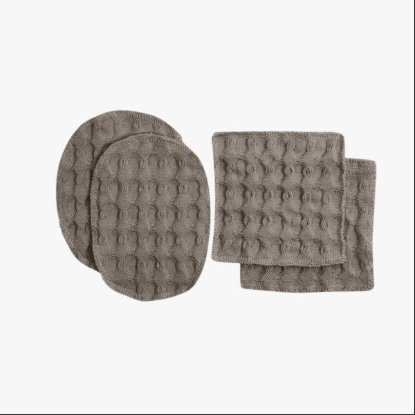 Waffle Makeup Pads in Clay - Set of 4
