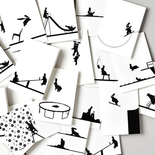 Ski Jumping Rabbit Card