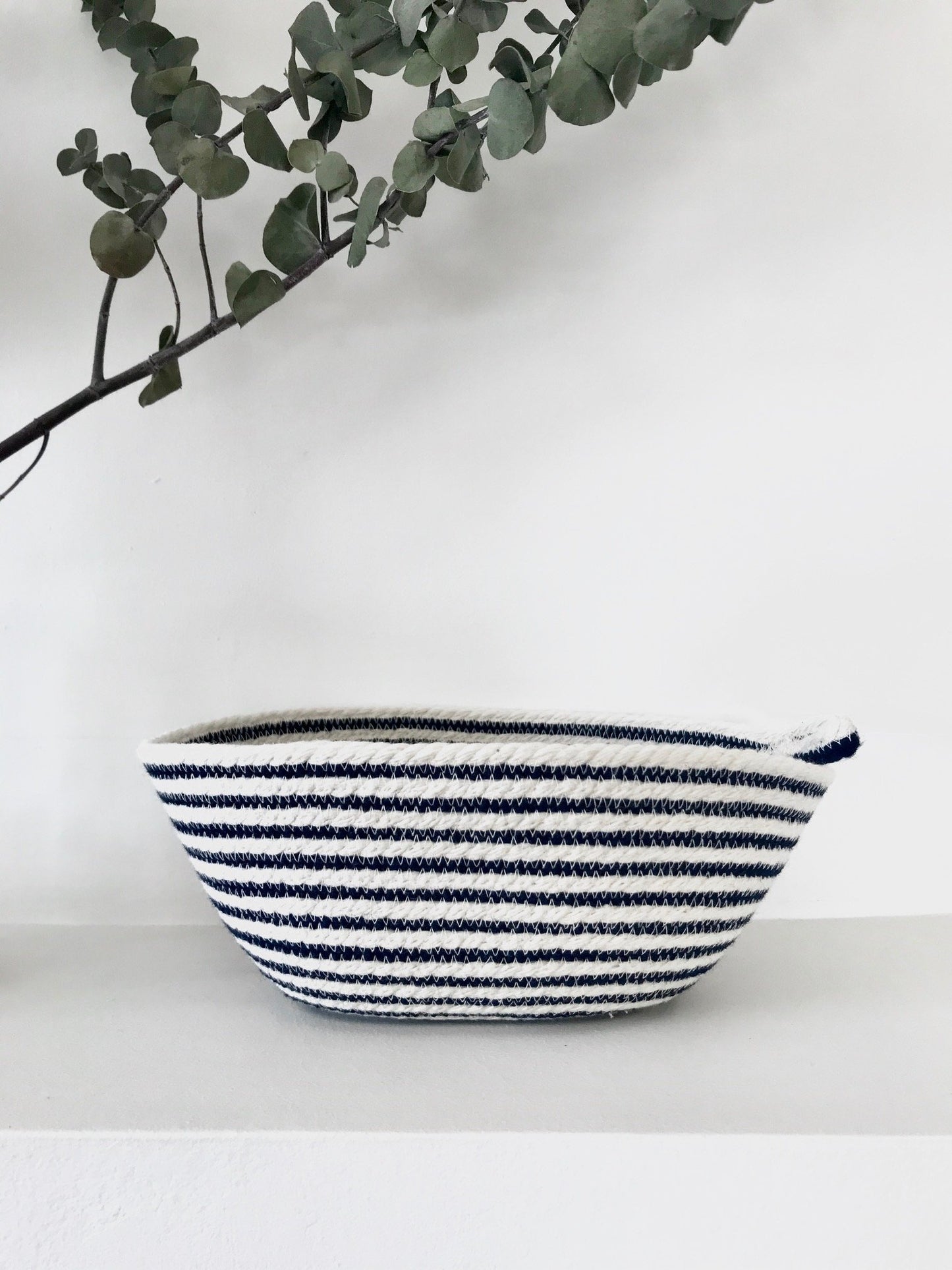 Small Striped Cotton Rope Basket (Exclusive)
