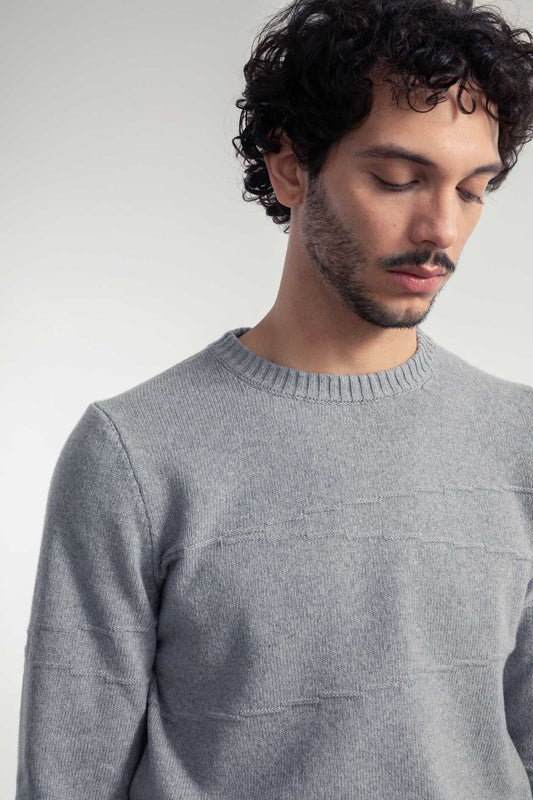 Gabriele Recycled Cashmere Sweater in Light Grey