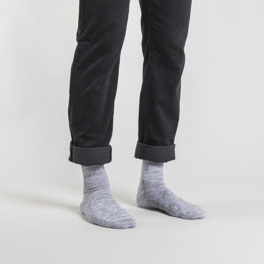 Twister Socks in Light Grey Organic Cotton