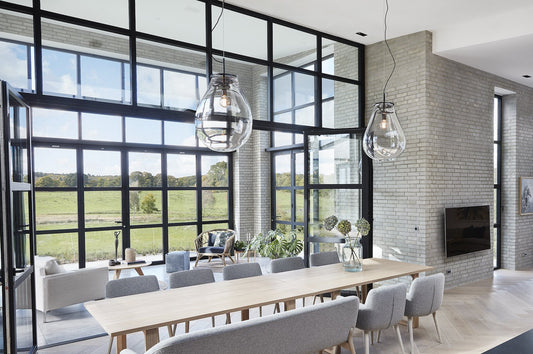 Crystal Tim Pendant in Black, Medium