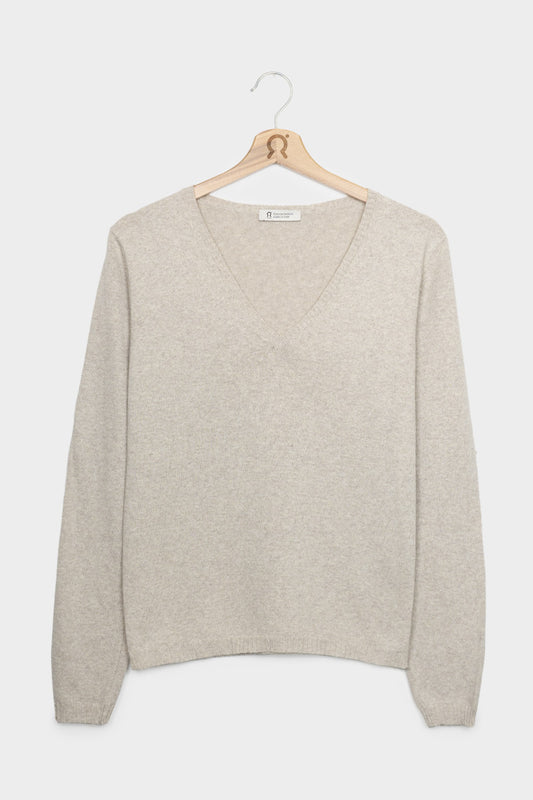 Arianna Recycled Cotton Sweater in Beige