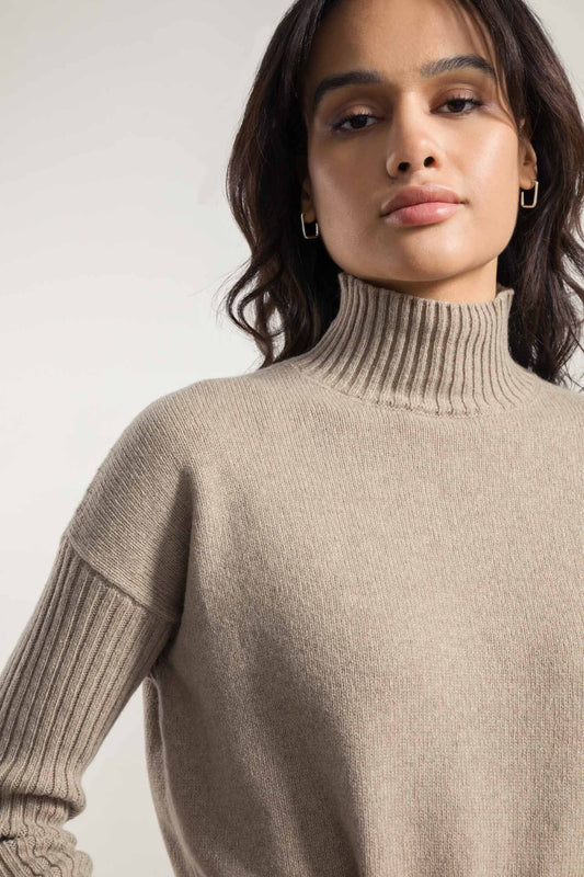 Erminia Recycled Cashmere Sweater in Sand