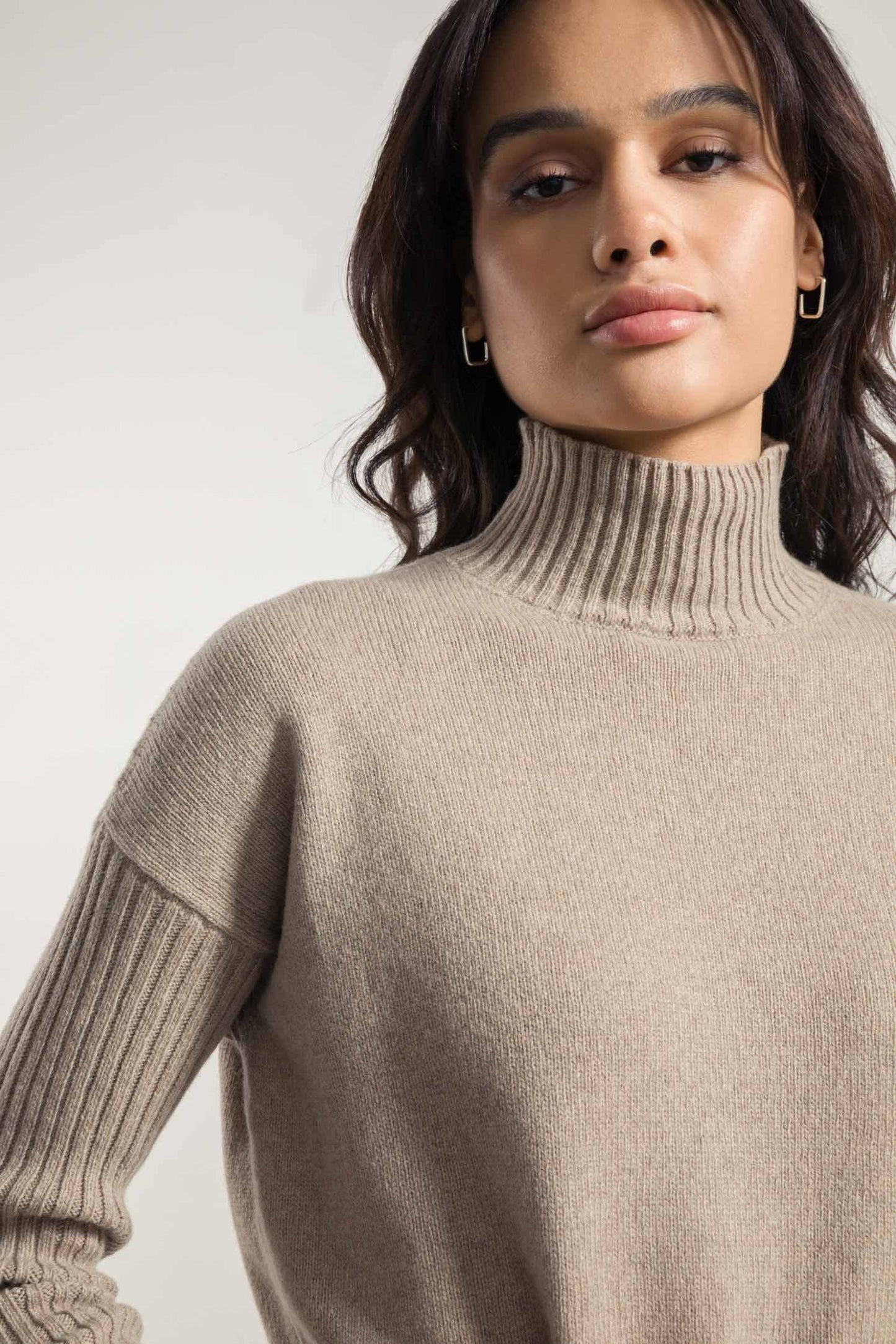 Erminia Recycled Cashmere Sweater in Sand