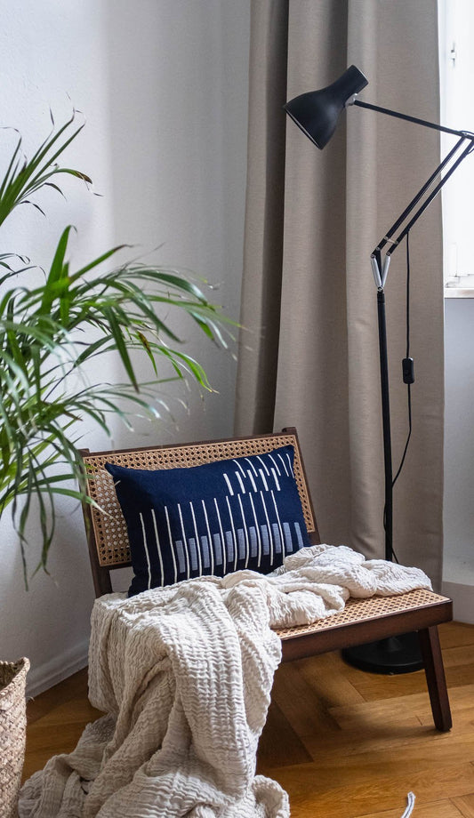 Parallel Cushion in Navy