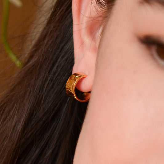 Eternal Flame Gold Hoops