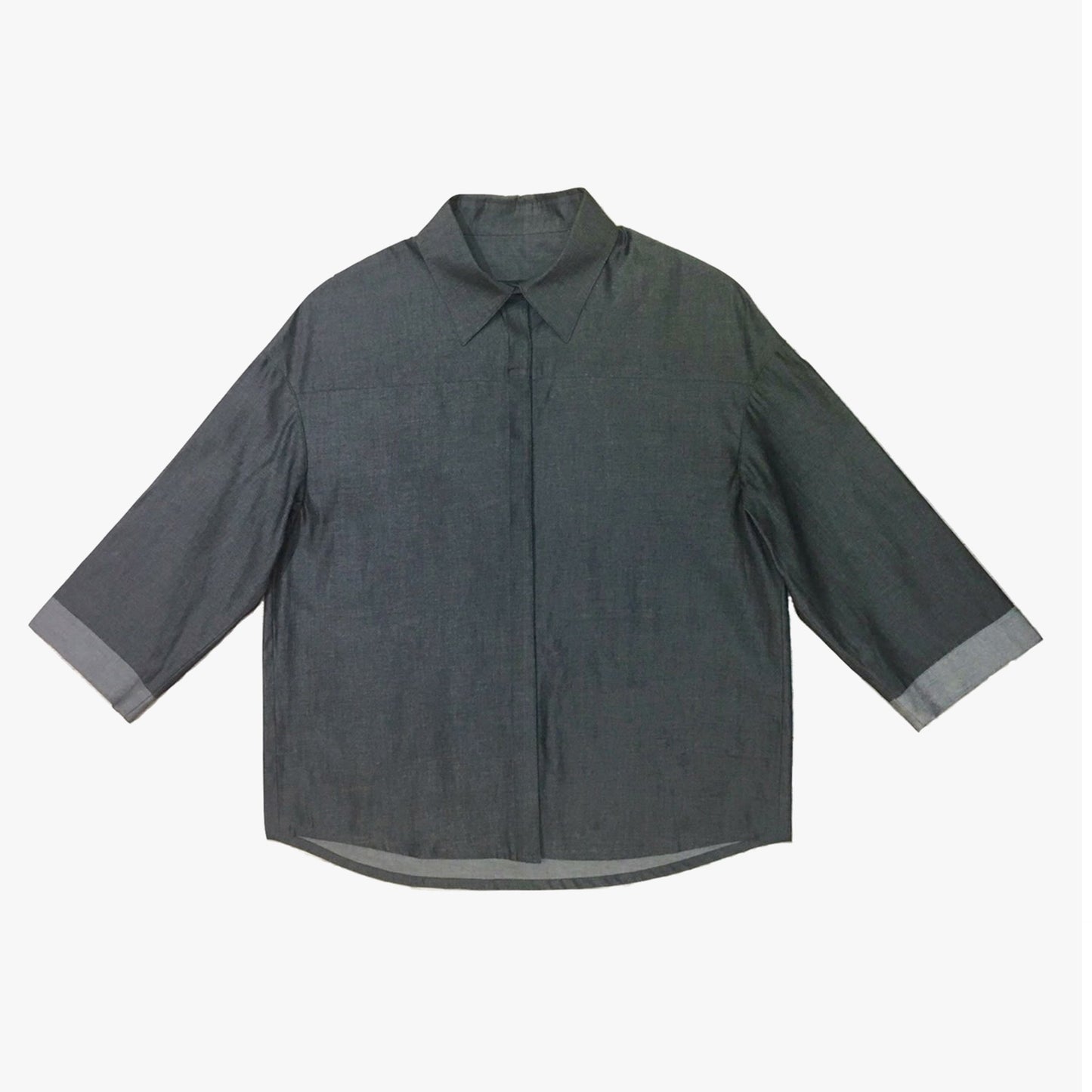 Oversized Coated Cotton Shirt