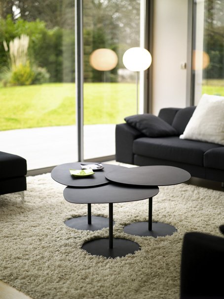 Galet Low Table in Charcoal