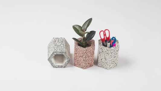 Hexagonal Terrazzo Pot