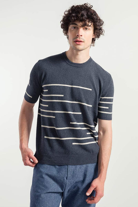 Adone Organic Cotton T-Shirt in Anthracite Grey