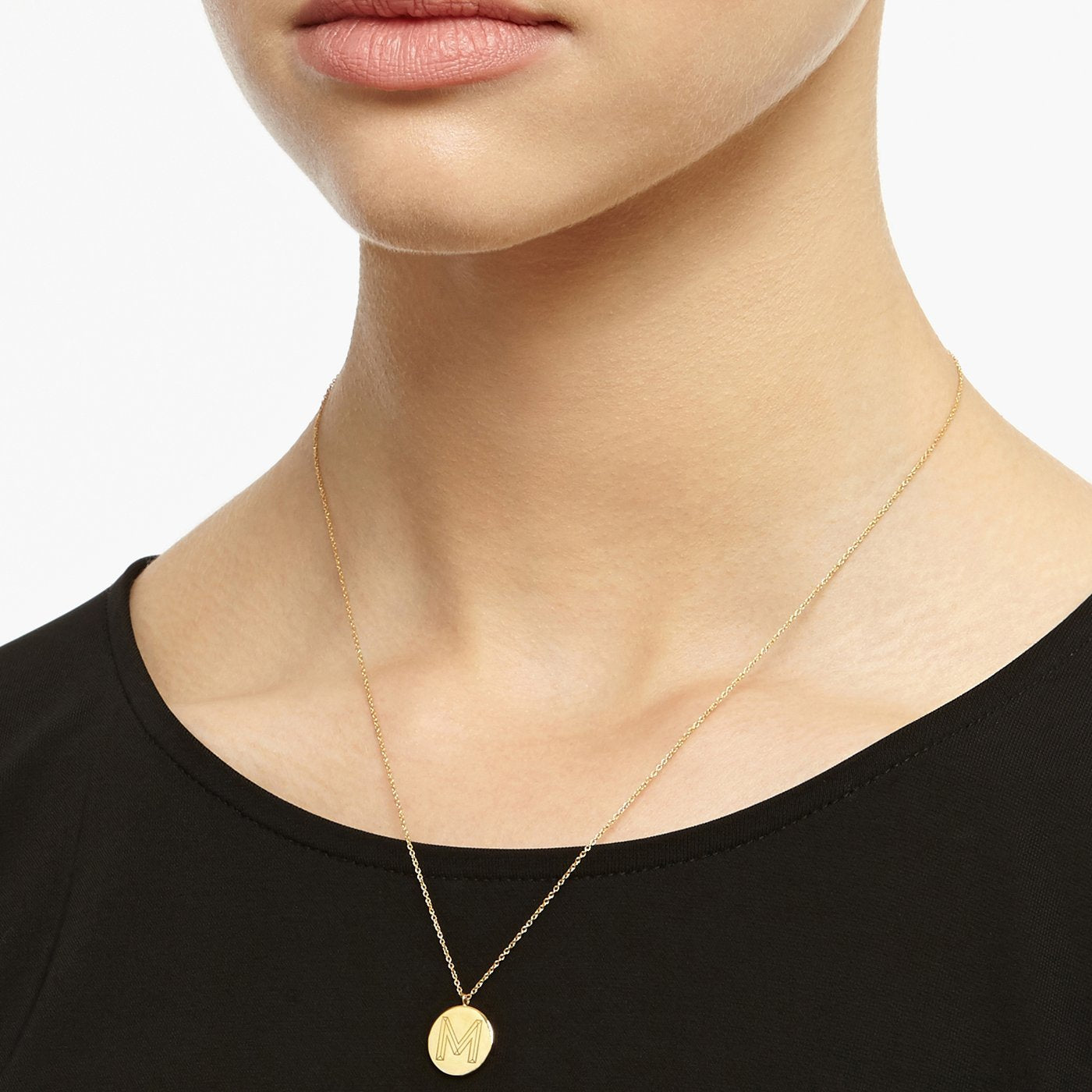 Facett Initial S Pendant - Gold