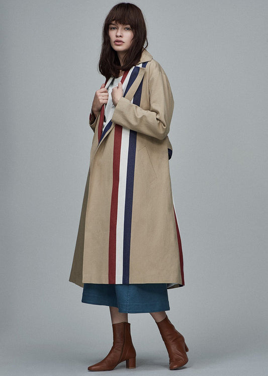 Stripe Trench Coat