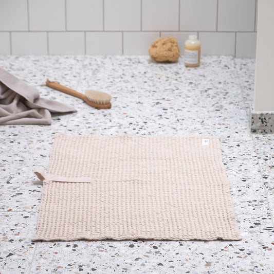 Big Waffle Bath Mat in Stone