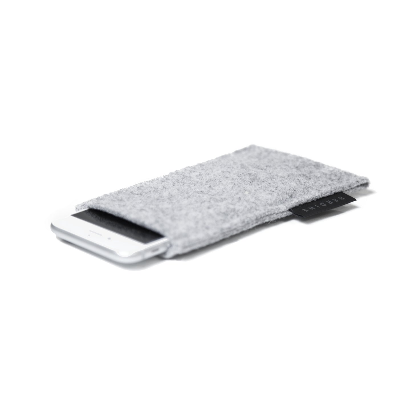 Felt Wool Smartphone Case in Light Grey