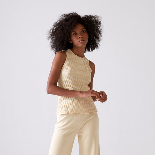 Sirkel Top in Taupe Cotton