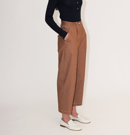 Cocosolo Denim Trousers in Caramel