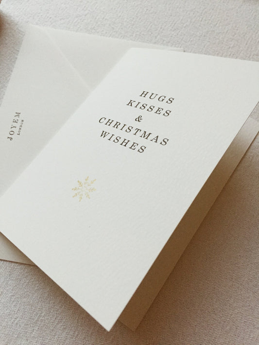 Hugs, Kisses and Christmas Wishes Card