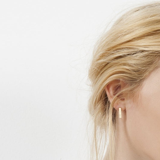 FLORA Bar Earrings 9ct Solid Gold