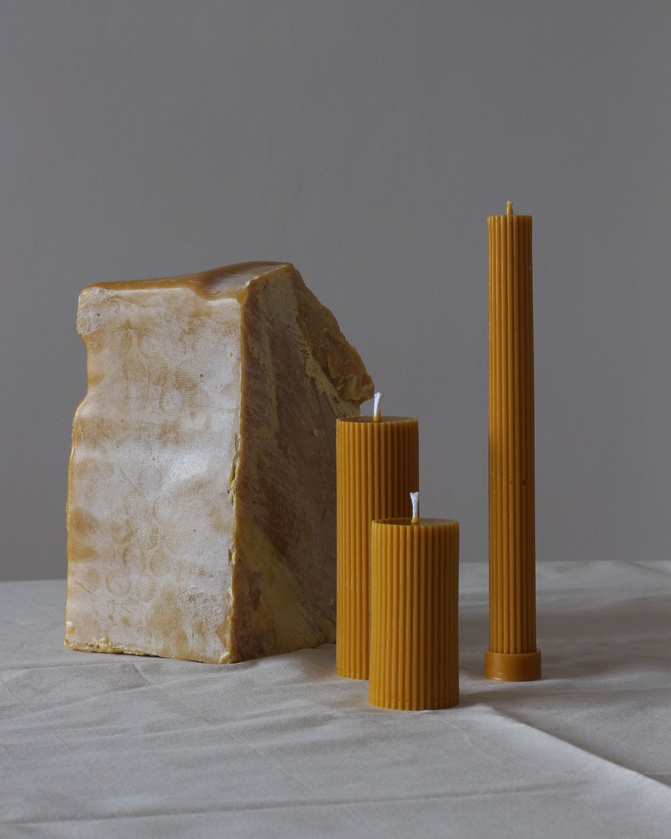 Cylinders Candle Set in Natural