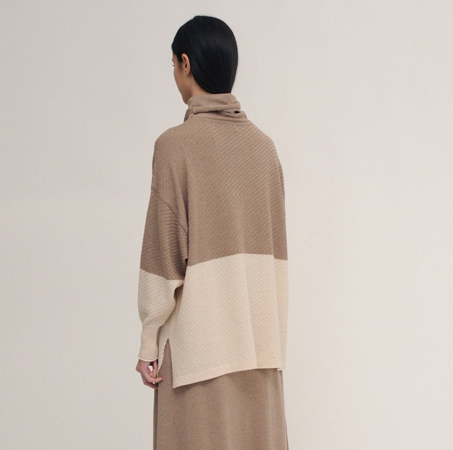 Alondra Two-Tone Merino Sweater