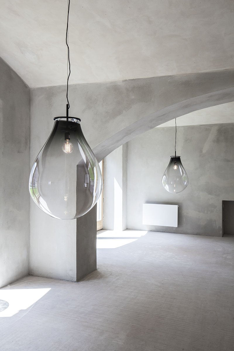 Crystal Tim Pendant in Smoke Black, Large