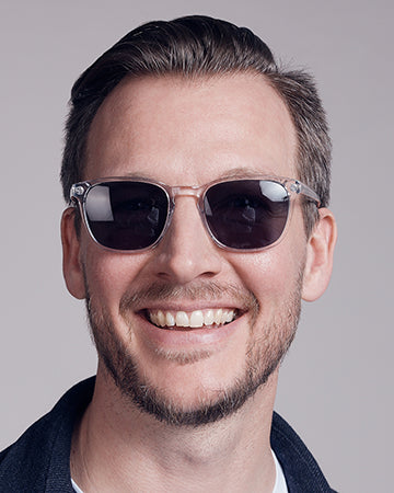 Bowery Crystal Sunglasses with Blue Lenses