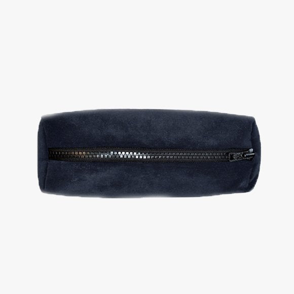 Zip Velvet Pouch in Dark Grey