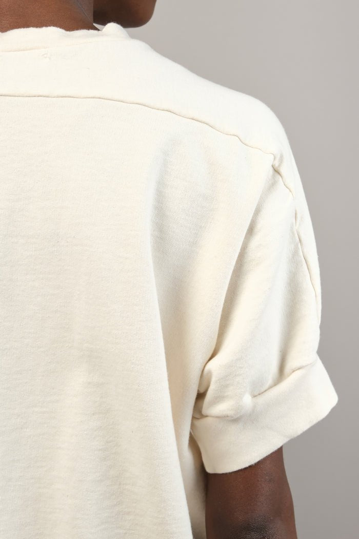 Oversized Short Sleeve Sweatshirt in Natural