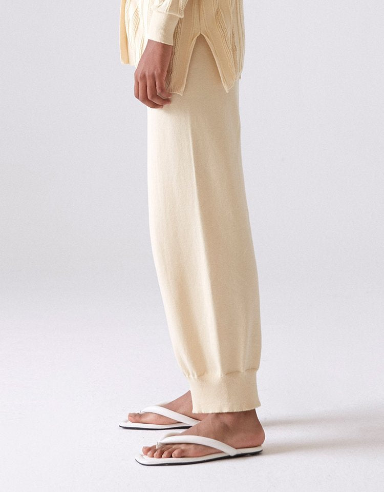 Dansu Knitted Trousers in Vanilla