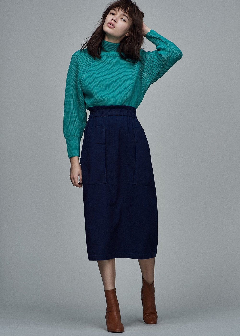 Chunky High Neck Knit