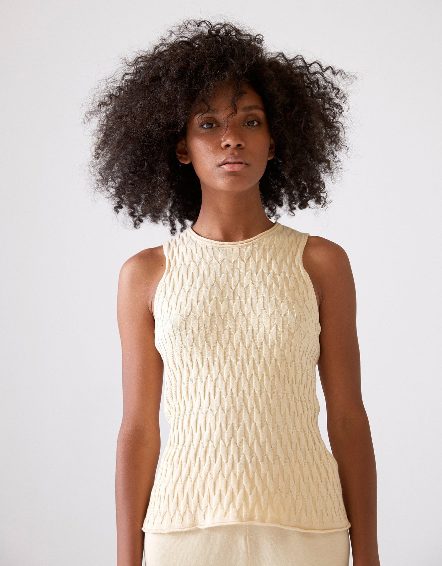 Sirkel Top in Vanilla Cotton