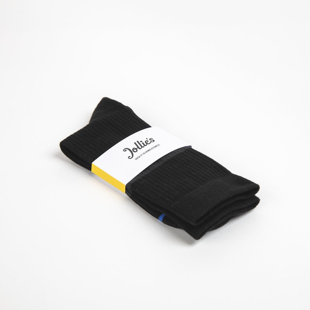 Loop Socks in Black Organic Cotton