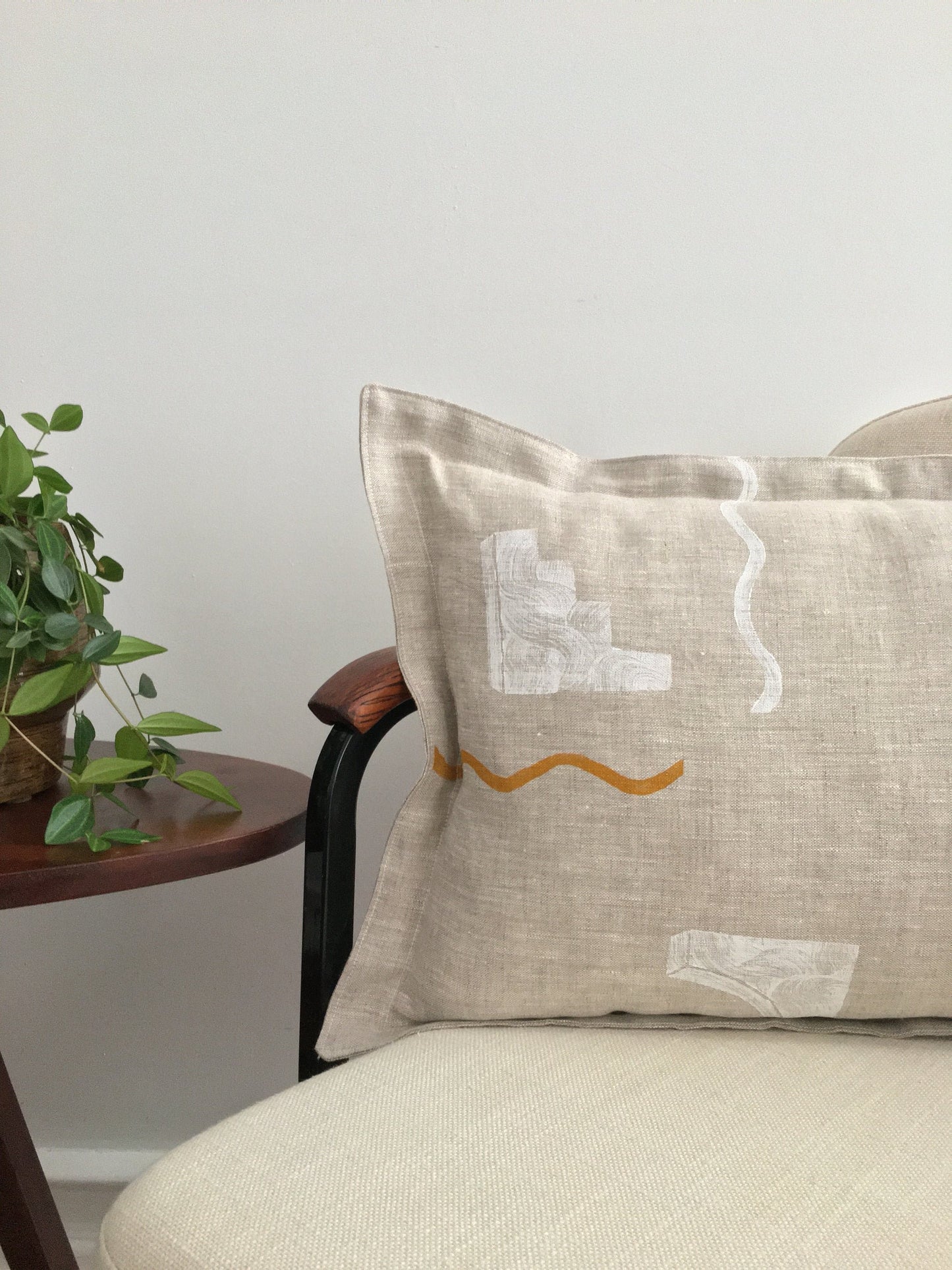 Limited Edition AL-GHARB Linen Cushion in Natural