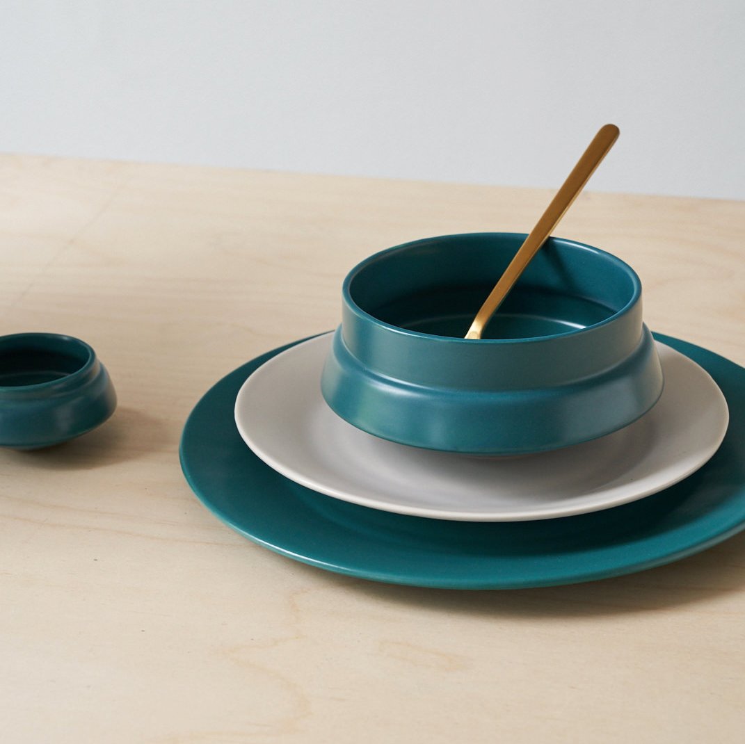 Matt Teal Ceramic Bowl