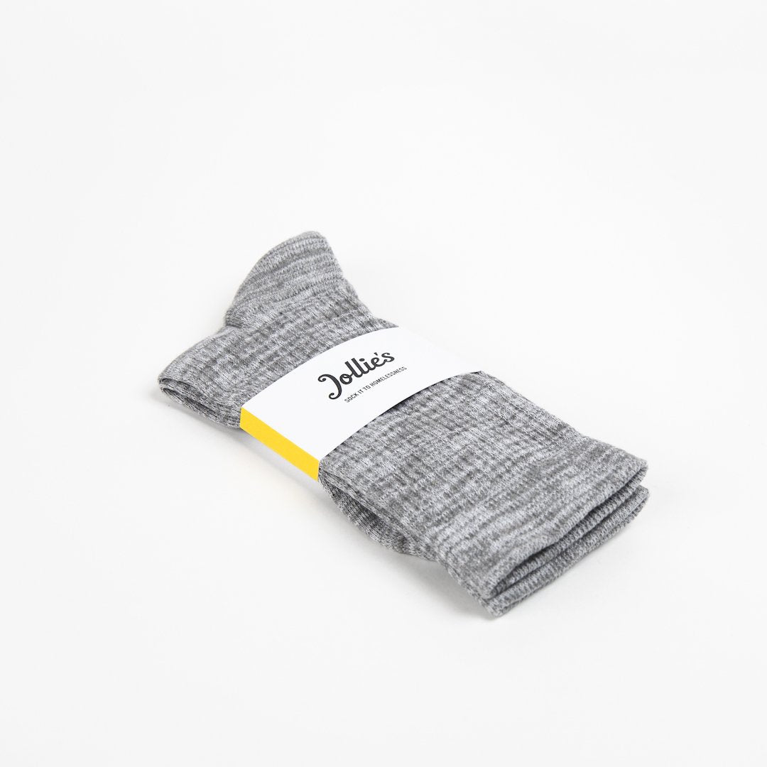 Twister Socks in Light Grey Organic Cotton