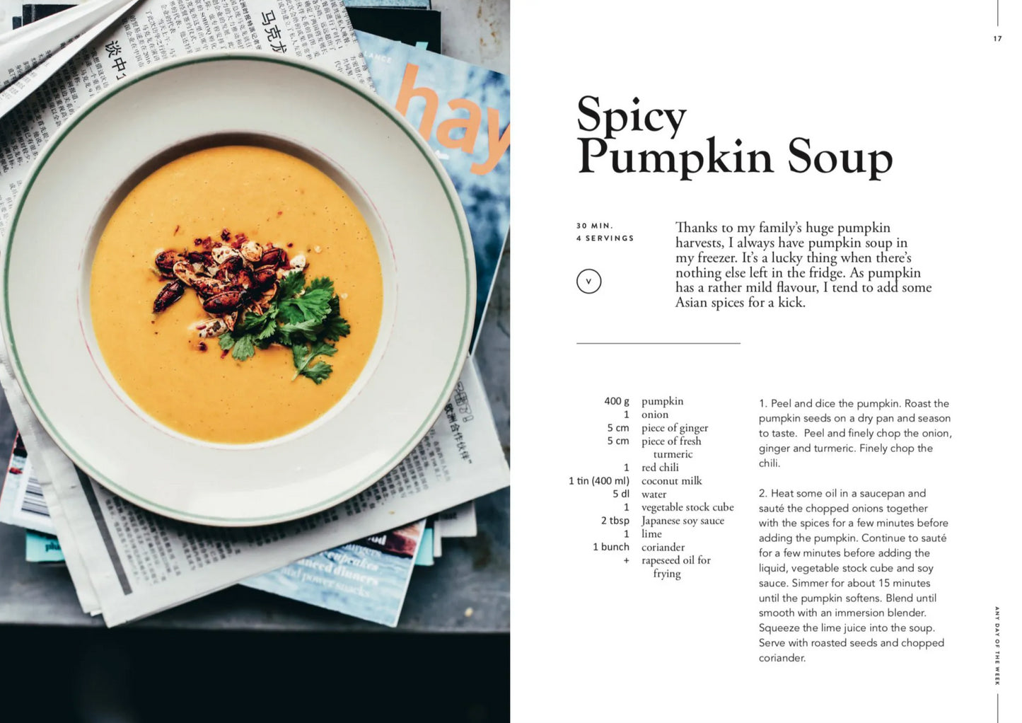 Veggies, Everyday of The Week Cookbook