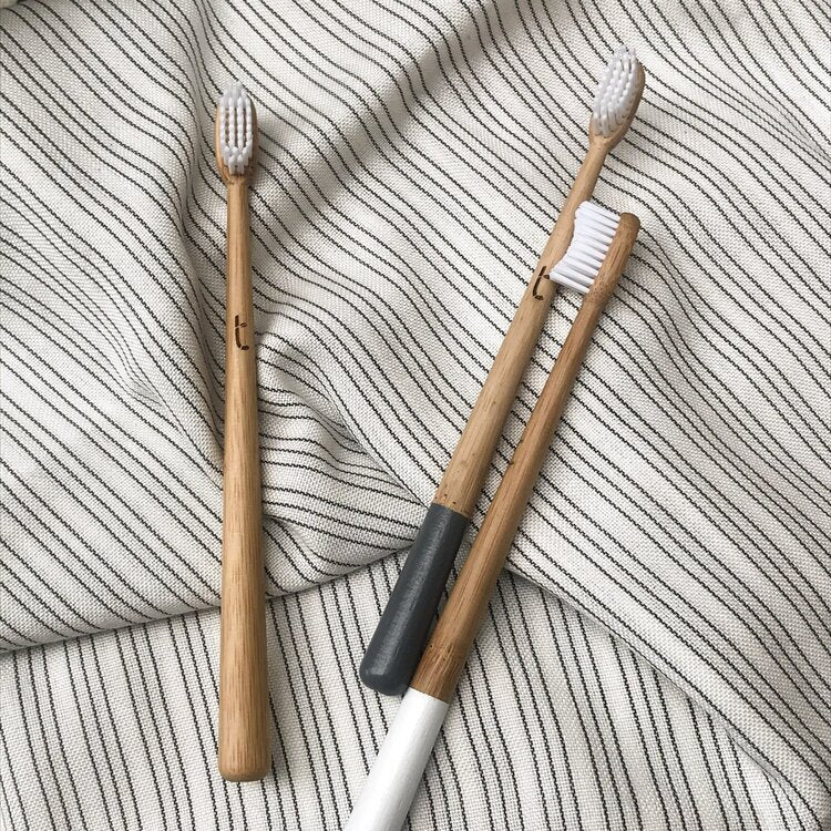 Bamboo Toothbrush in Moss Green