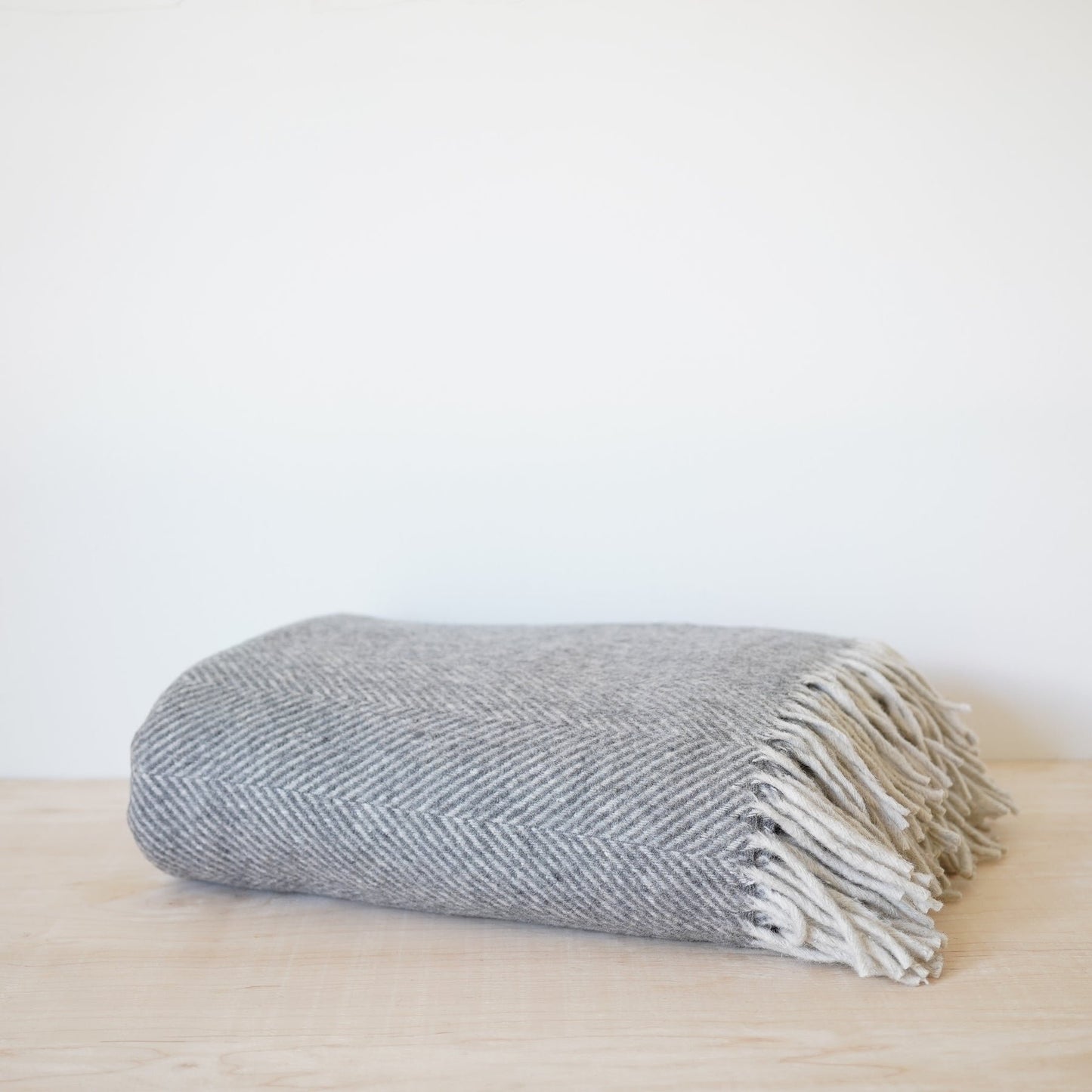 Recycled Wool Throw in Charcoal