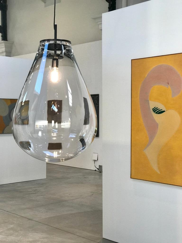 Crystal Tim Pendant in Black, Large