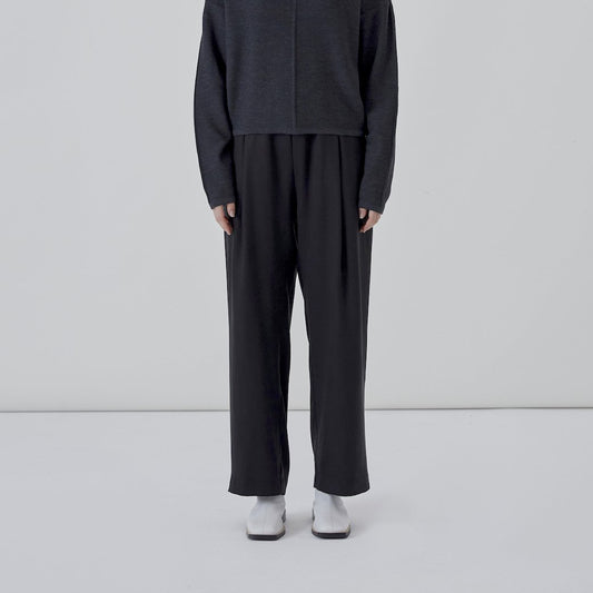 Perry Wide Leg Trousers in Black Tencel